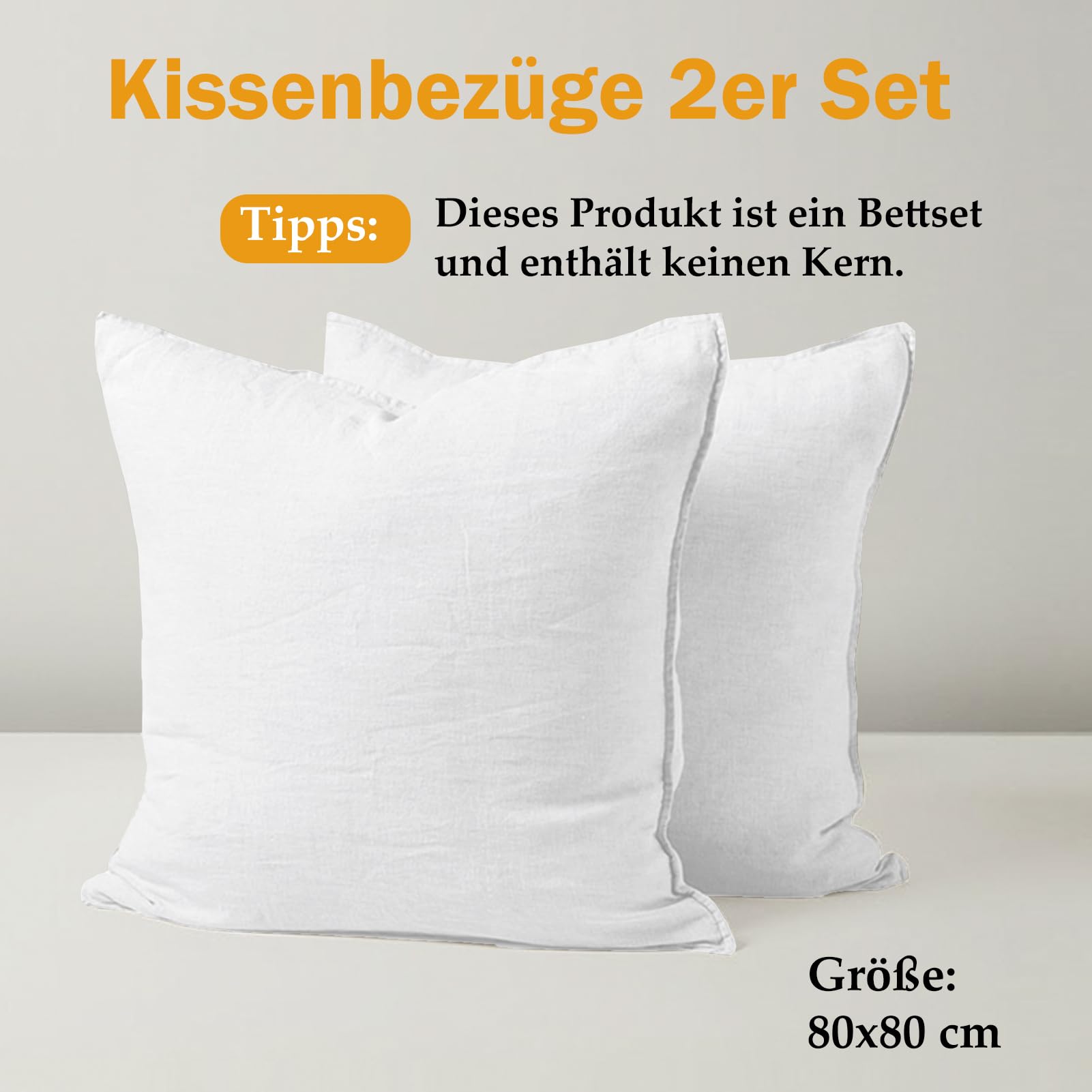 chuffed-taies-d-oreiller-80x80-housse-lin-coton-blanc-lot-2 image 2