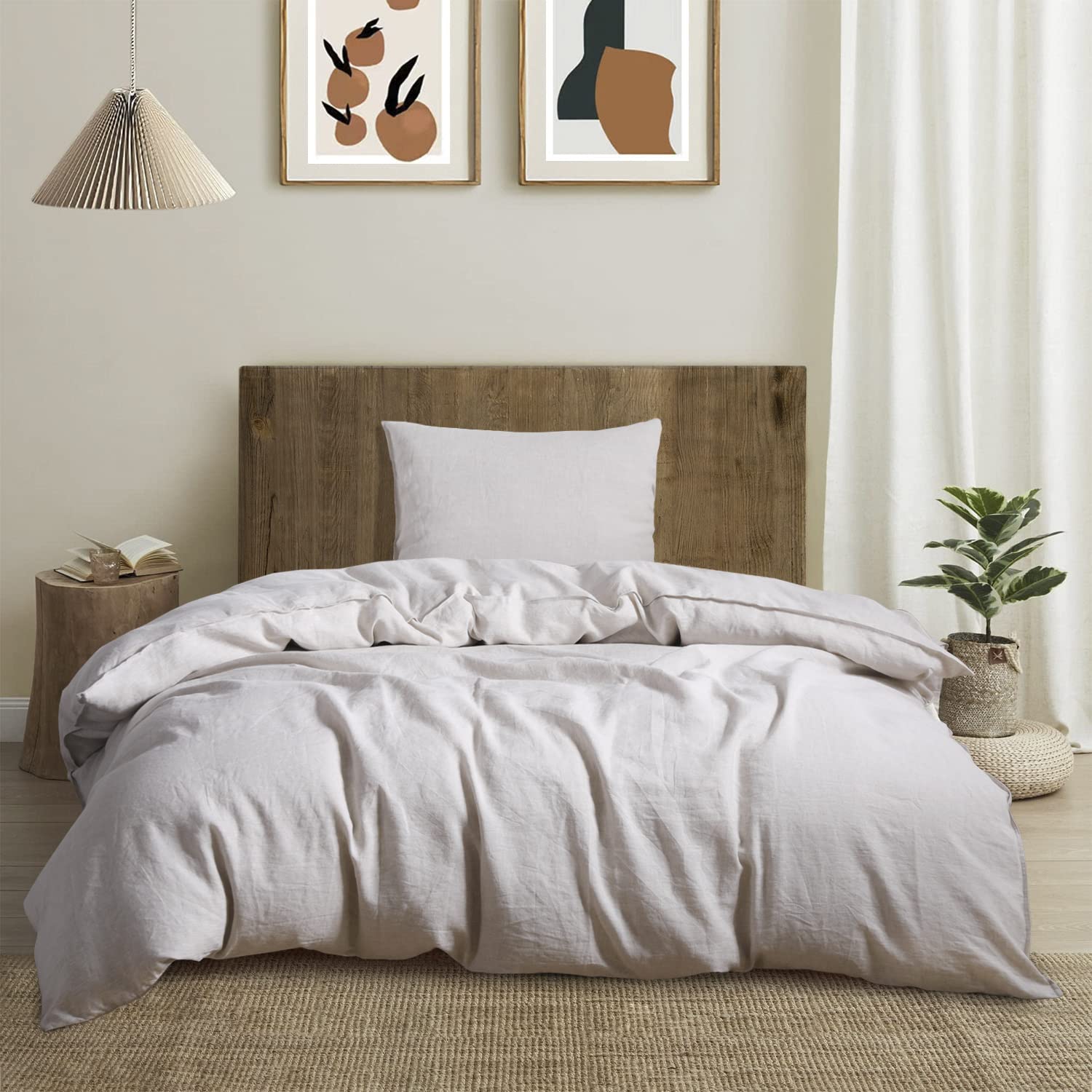 chuffed-parure-lit-lin-naturel-155x220-off-blanc-2-pcs image 1