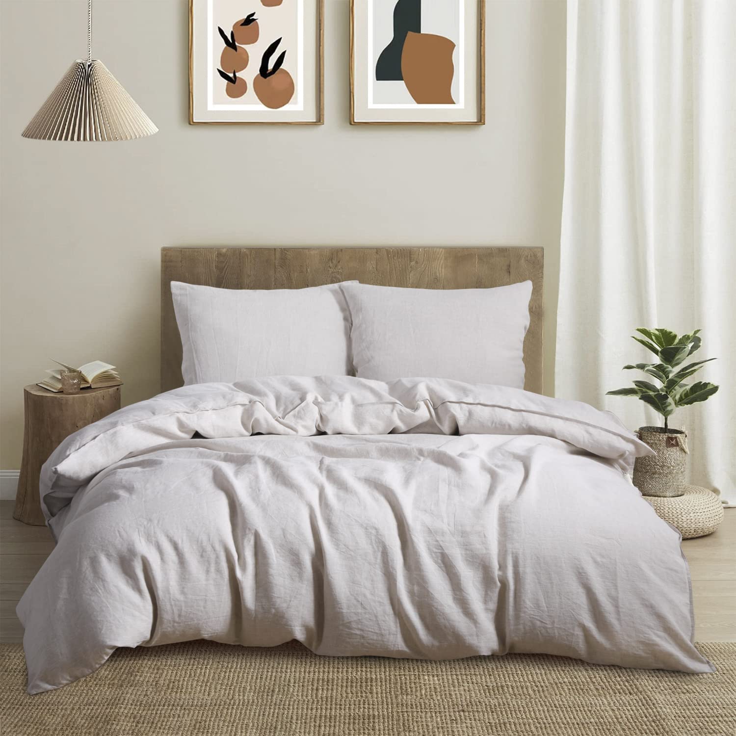 chuffed-parure-housse-couette-200x200-lin-3-pi-ces-respirante image 1